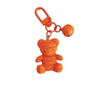 Resin Bear Keychain with Smile Engraving and Bell Charm Colorful 5