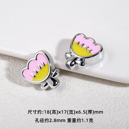 Tulip Shaped 18mm Enamel Acrylic Beads with UV Coating 20pcs 8