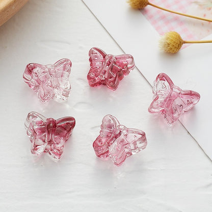 Czech Glass Beads Butterfly 13x10mm Glow In The Dark Pastel 10pcs 4