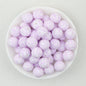 15mm Leopard Print Pattern Silicone Round Beads 50pcs - Purple Leopard