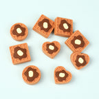 Silicone Focal Beads Vanilla Flavored Waffles Round and Heart Shapes 20pcs 5