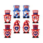 Silicone 3D Focal Beads Independence Day Dwarf USA Text Stars 20pcs 11