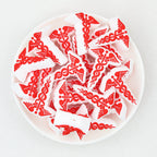 3D Medical Symbol Silicone Focal Beads White Red Design 20pcs