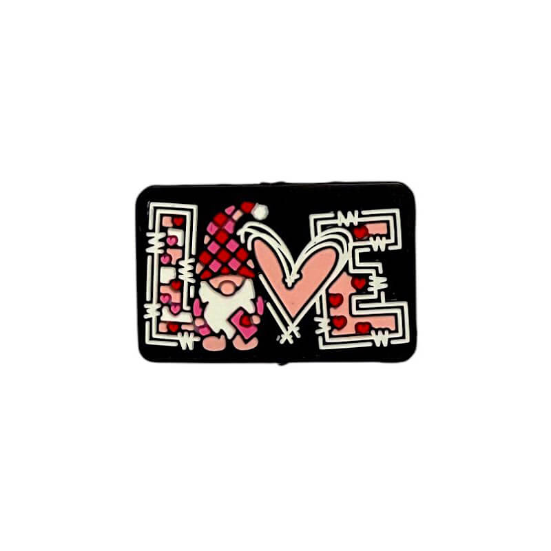 Silicone Focal Beads Valentine Love Gnome with Heart Design