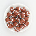 3D Cute Rugby Silicone Focal Beads 20Pcs  2
