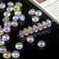 Acrylic Faceted Flat Spacer Beads 8mm Clear Plating 500pcs