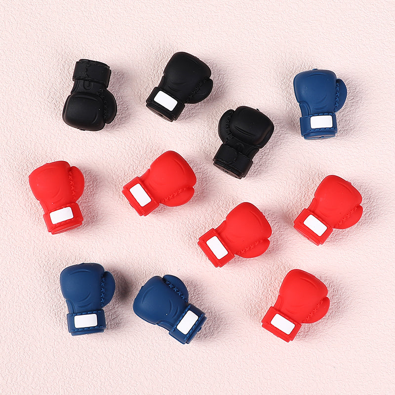 Silicone 3D Focal Beads Boxing Gloves White Label 20pcs 6