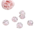 Colorful Floral Round Transparent Glass Spacer Beads 17mm 10pcs 5