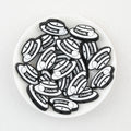  Orange White CC Top Hat Silicone Focal Beads 20Pcs 3
