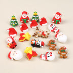 Silicone 3D Focal Beads Christmas Gingerbread Man Santa Claus Gift 20pcs 3