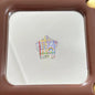 Transparent Star Acrylic Beads 25mm Rainbow Printed Glossy 10pcs 3