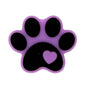 Silicone Focal Beads Paw Print Heart Accent Matte Finish 20pcs 5