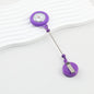Beadable Retractable Badge Reel Watch Glow In The Dark Silicone Case Easy Pull Buckle - Dark purple