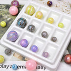 Monet Style Round Resin Beads 10mm with 2.1mm Hole 100pcs 3