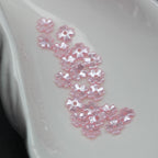 Pearl Four Petal Flower Acrylic Beads 7mm Colored Imitation 100pcs