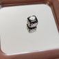 Black Plaid Puppy Square Acrylic Beads 14mm 10pcs 7