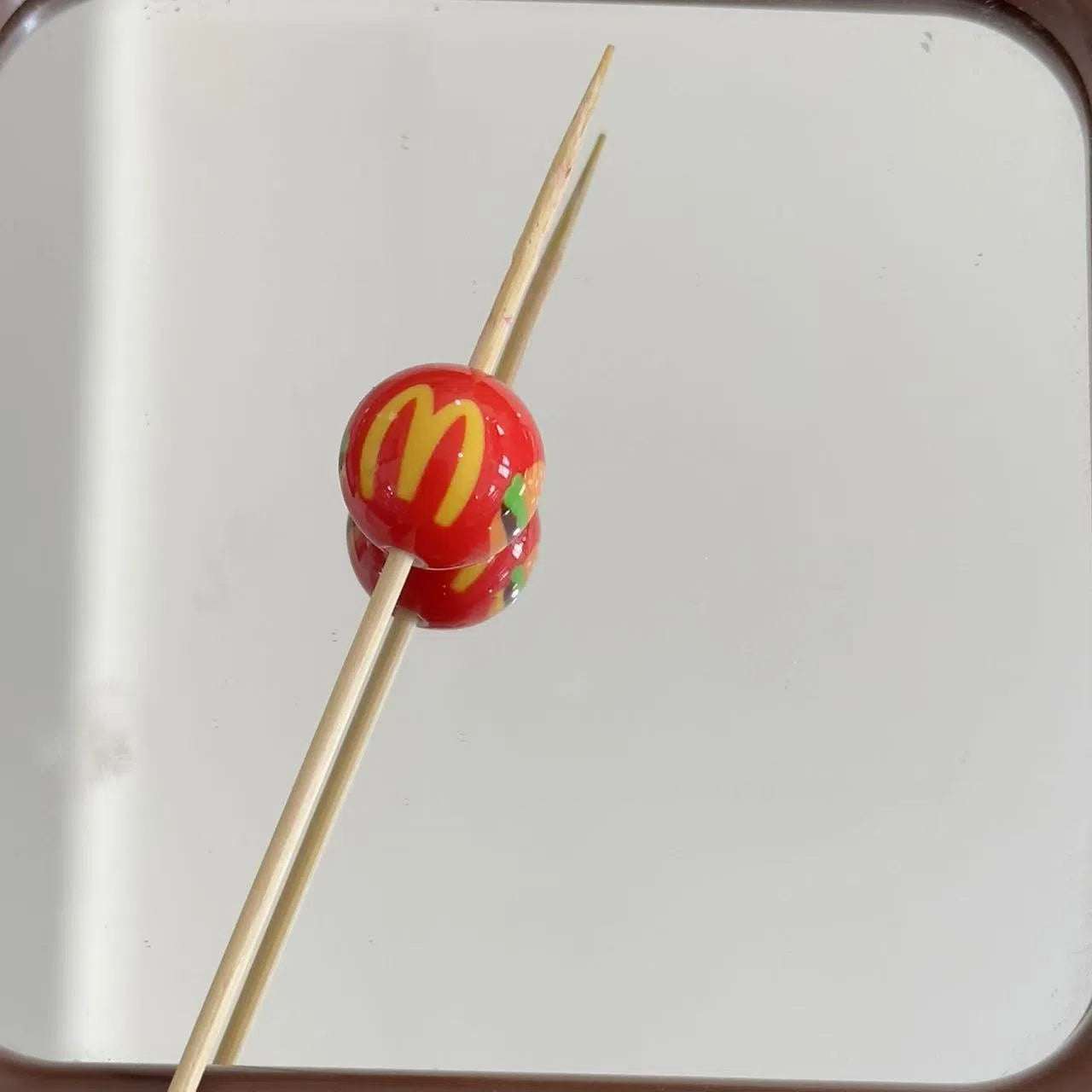 Printed Round Acrylic Beads 16mm McDonald's Series Glossy 10pcs 3