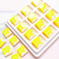 Christmas Square Acrylic Beads 16mm Gingerbread House Design 10pcs 13