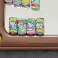 Hello Kitty Pattern Acrylic Tube Beads 20mm Pastel Colors 10pcs