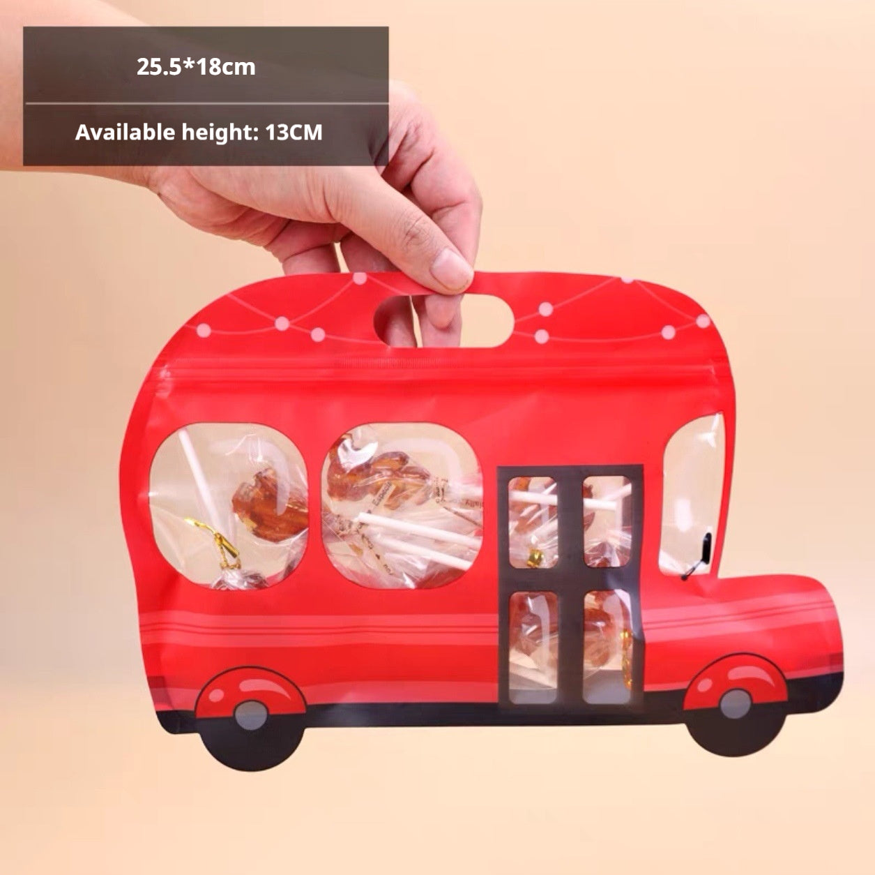 Car Shaped Zip Lock Bags Plastic Stand Up with Handle 25.5x18cm 10pcs 5