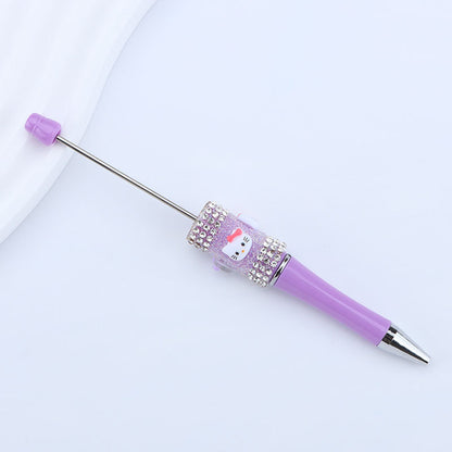 Beadable Pen with Kitty and Rhinestone  21