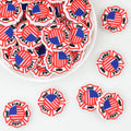 Firefighter Badge Silicone Focal Beads 20 pcs