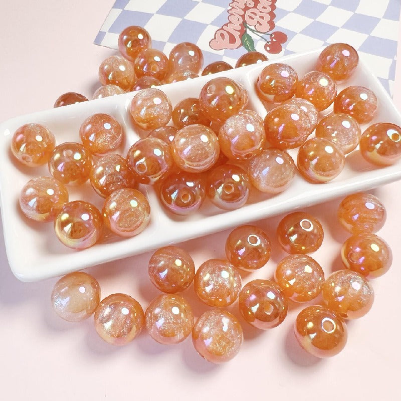 Brilliant Round Acrylic Beads 16mm Glossy Mixed Colors 10pcs 6