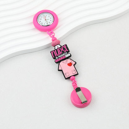 Beadable Pocket Watch Glow In The Dark Silicone Case Easy Pull Buckle