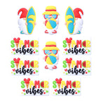 Silicone Focal Beads Summer Gnome Holding Beach Ball and Surfboard 20pcs