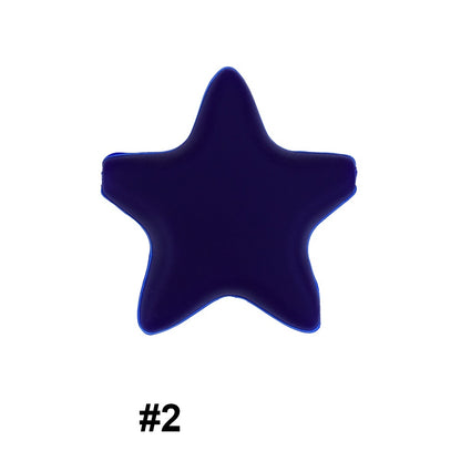 Star Shaped 45mm Silicone Beads Smooth Surface 50pcs 20