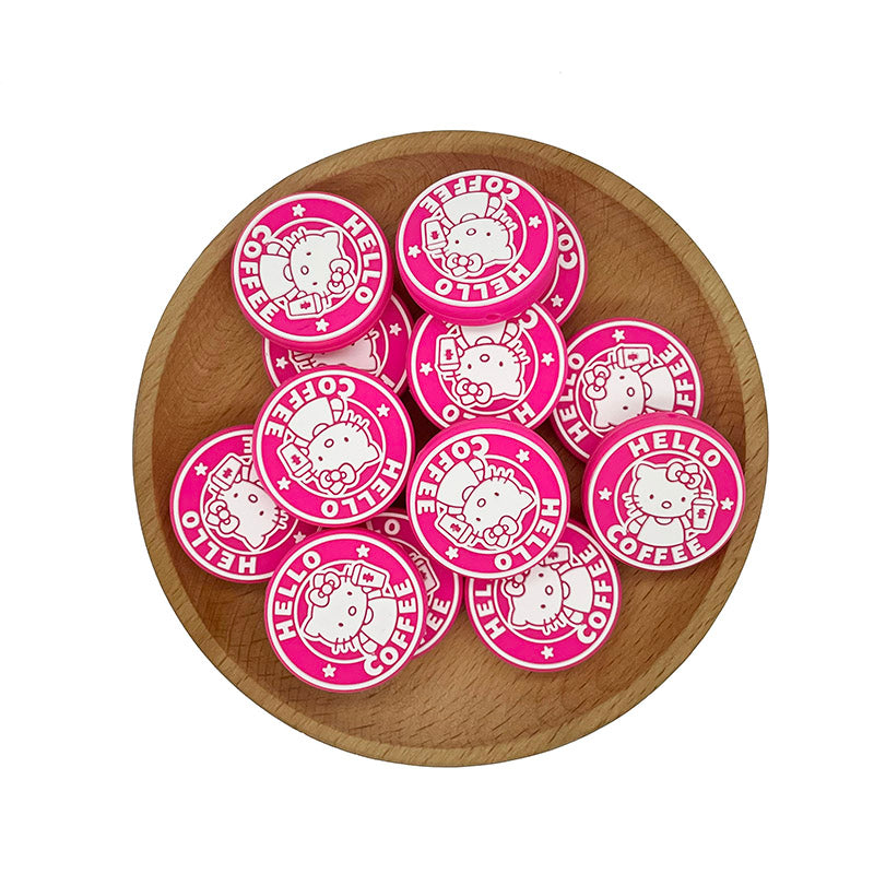 Hello Coffee Silicone Focal Beads 20pcs 2