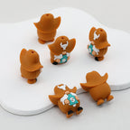 3D Brown Cowboy Money Bag Silicone Focal Beads 20pcs