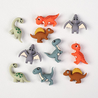 3D Cute Brontosaurus Dinosaur Silicone Focal Beads 20 Pcs 2