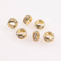 Rhinestone Spacer Beads 12mm Large Hole Gem 50pcs