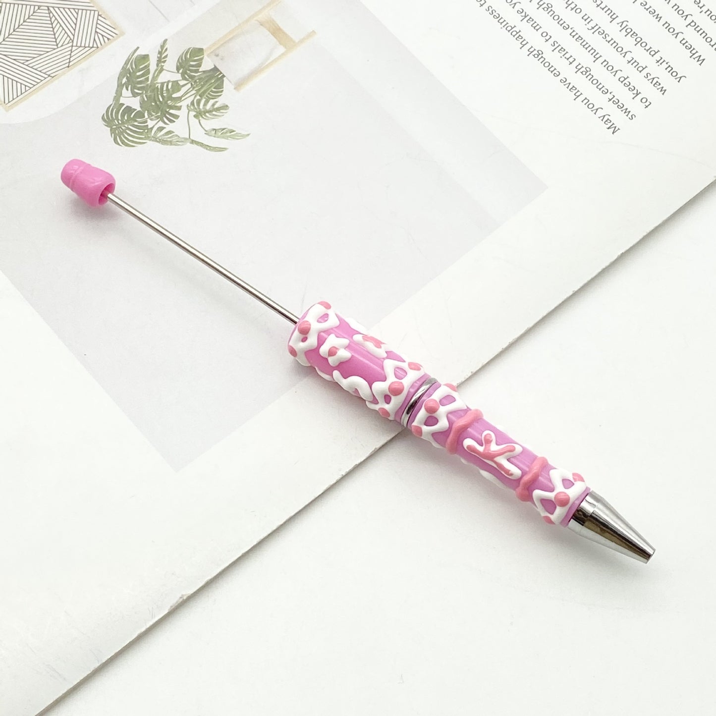 Beadable Pen Creative Candy Color Hand Painted Design  9