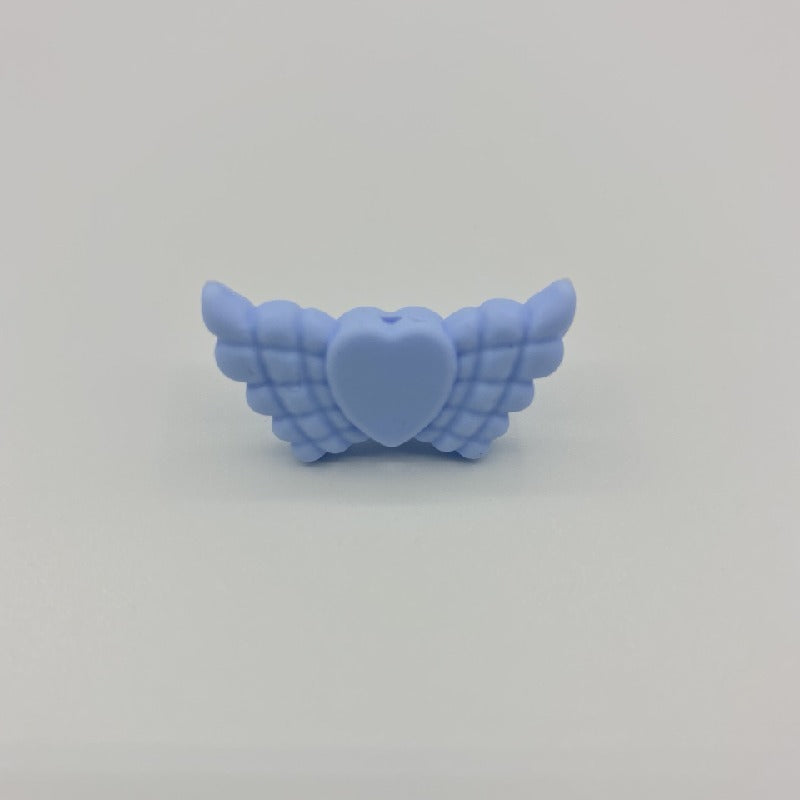 Wing Silicone Beads Mixed Colors 20pcs 22