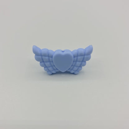 Wing Silicone Beads Mixed Colors 20pcs 22