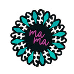 Silicone Focal Beads Mama Turquoise Daisy Pink Script 20pcs