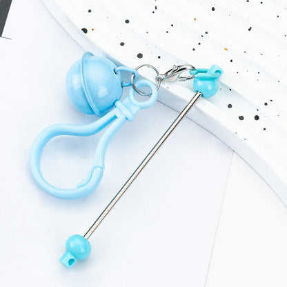 Beadable Bar Keychains With Bells