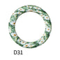 65mm Printed Silicone Beads Round Rings Floral Animal Spots Prints 37