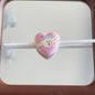 Cartoon Zoo Series Heart Acrylic Beads 25mm Pastel Colors 10pcs 11