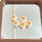 Steamed Bun Acrylic Beads 14mm Glossy Mixed Cream Coffee 20pcs 3