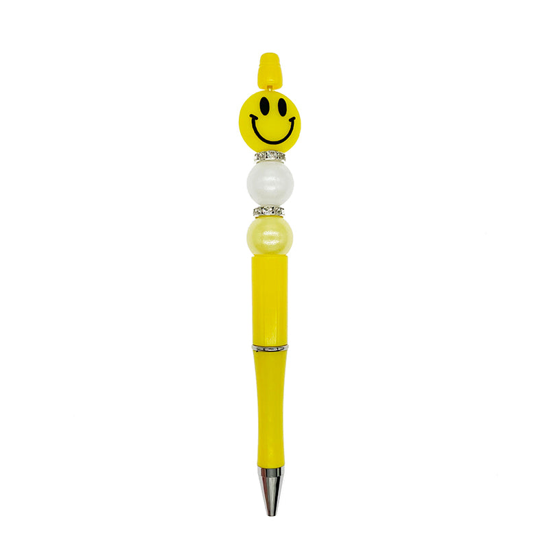 Silicone Focal Beads Smiling Face Bold Eyes Wide Smile 20pcs 8