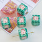 Cherry Bear Rabbit Square Acrylic Beads 14mm Playful Pattern 5pcs 9