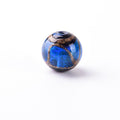 Antique Fragrant Gray Glass Beads 8mm Rich Hues Gold Swirls 50pcs 2