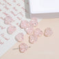 Transparent Heart Acrylic Beads 18x20mm Quilted Pastel 10pcs 7