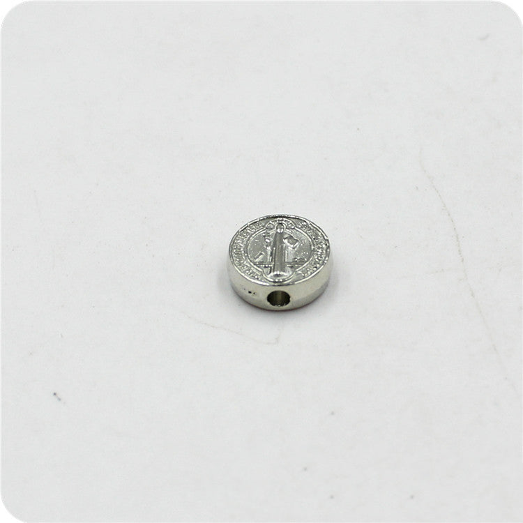 Jesus Portrait Metal Beads 9mm Vintage Alloy Medallion 50pcs 3
