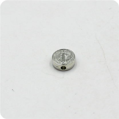 Jesus Portrait Metal Beads 9mm Vintage Alloy Medallion 50pcs 3