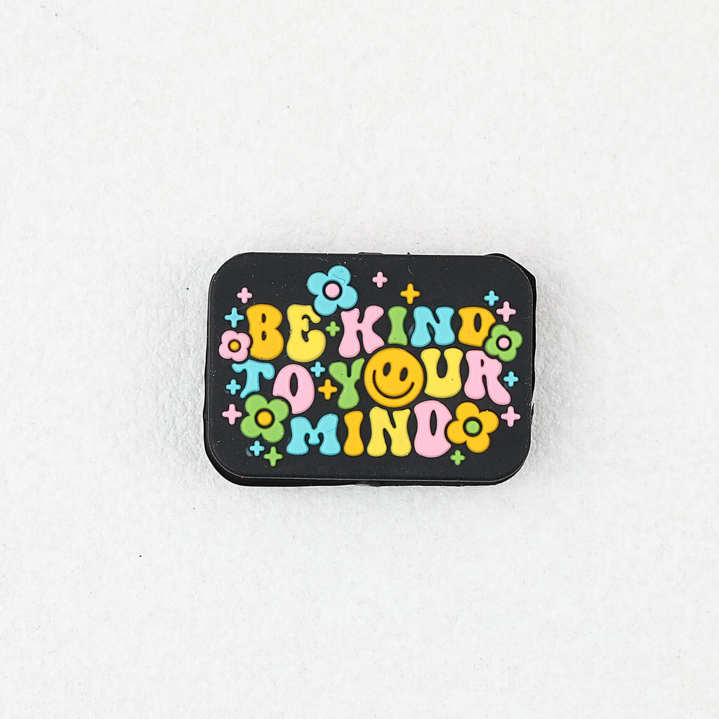 Be Kind To Your Mind Silicone Focal Beads Colorful 20 pcs - Colorful