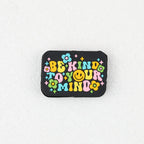 Be Kind To Your Mind Silicone Focal Beads Colorful 20 pcs - Colorful